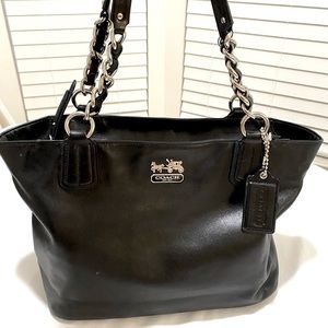 Coach Madison leather Silver Chain Tote